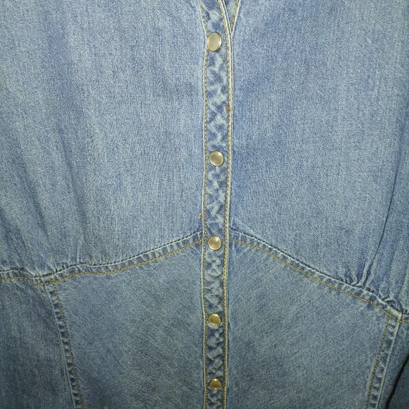 Vintage Faded Glory Denim Blouse Shirt Top Women's Size 22/24W - Picture 4 of 8